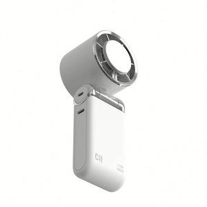 Mini ventilateur portable rechargeable personnalisable avec clip et cordon pour l'été - Product Image 3