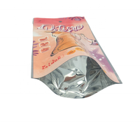 Sac de nourriture sèche pour animaux de compagnie en feuille de mylar refermable avec fermeture à glissière imprimé personnalisé pochette d'emballage de nourriture pour chien chat de 40g sacs de friandises pour aliments pour animaux de compagnie
