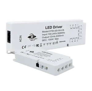 Fonte de alimentação de iluminação LED DC12V 24V 24W 36W 60W 100W Armário LED Transformador de comutação Fonte de alimentação LED Drivers de iluminação de tira