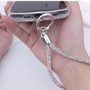 Ciondoli Luxury diamantati glitterati per telefono <span class=keywords><strong>cellulare</strong></span> portachiavi lucente con strass e cinturino da polso bracciale portachiavi - Product Image 3