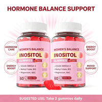 Gummies d'Inositol D-Chiro Inositol OEM sans sucre, végétaliennes, complément de fertilité Oméga 3 Vitamine D B12, catégorie Vitamines