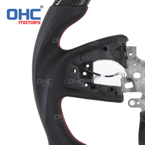 Volante Deportivo OHC MOTORS con LED para <span class=keywords><strong>Honda</strong></span> <span class=keywords><strong>Civic</strong></span> City, Fibra de Carbono Real, RPM, Pantalla LED Digital Inteligente - Product Image 4