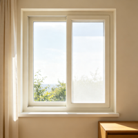 Fenêtre coulissante en PVC triple vitrage insonorisée pour villa en bord de route, structure hermétique