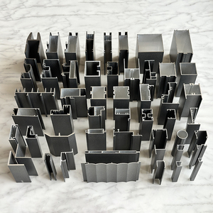 Polvere rivestita in alluminio <span class=keywords><strong>6063</strong></span> serie profili in alluminio per porte e finestre in alluminio profili di estrusione Perfiles De alminio - Product Image 1
