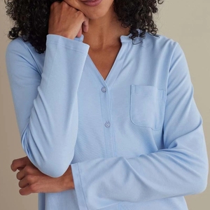 <span class=keywords><strong>Pigiama</strong></span> da <span class=keywords><strong>Donna</strong></span> in 100% Cotone <span class=keywords><strong>Blu</strong></span>, Set Due Pezzi, Abbigliamento da Notte e da Casa, Personalizzabile, ODM - Product Image 4