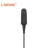 Auricular LSENG Multipin Tipo G con Gancho para la Oreja y PTT Separado, Cable ENC de 95/50CM para Radio Bidireccional Motorola GP328, Patrulla de Seguridad