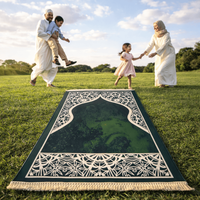 Tapis de prière islamique moderne épais en flanelle douce, antidérapant et lavable, vente en gros d'usine