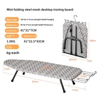 Planche à repasser pliable de bureau en métal avec support en tube d'acier, plateau de 16 cm d'épaisseur, usage domestique, conception télescopique