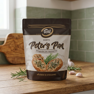 Pane Integrale Croccante Peter's Tissi con Spezie e Erbe Aromatiche 150g X 12 Pezzi, Realizzato con Farina di Grano - Product Image 2