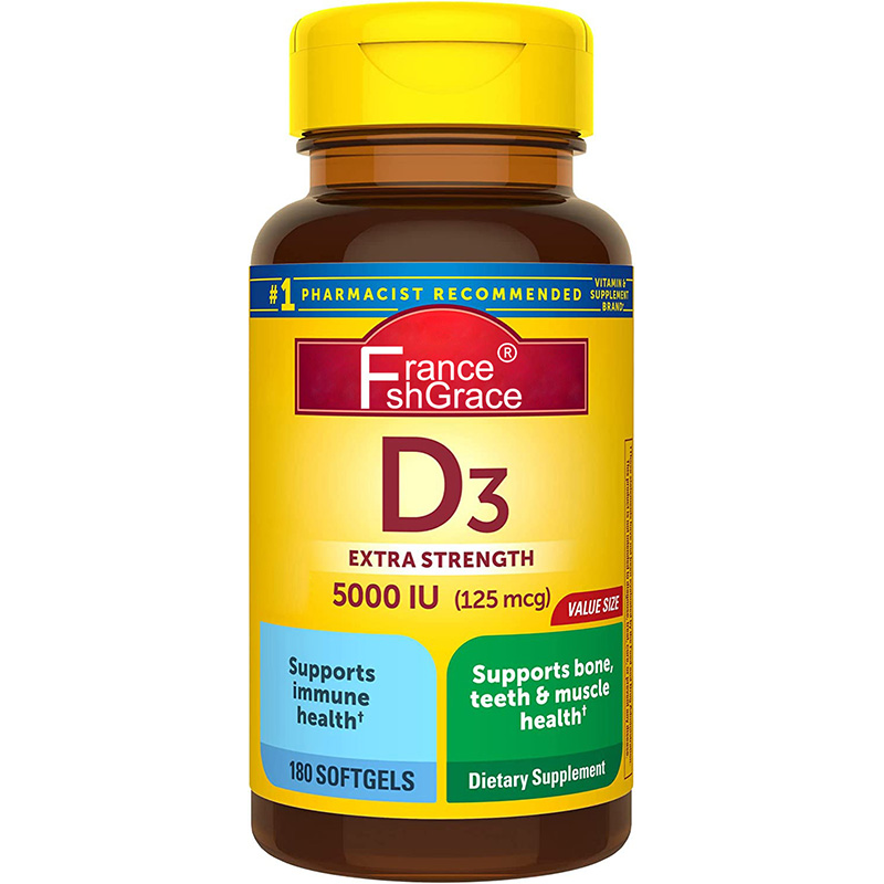 La vitamina D3 supporta la salute immunitaria integratore di vitamina D3 per la salute delle ossa 180 Softgels