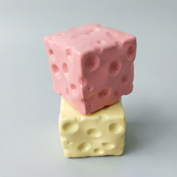 Jouet Squishy en TPR souple et collant, fait main, en forme de fromage/beurre, cube extensible à presser, pour la décompression émotionnelle et anti-anxiété