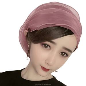 Gorro Interior de Encaje Ecológico para Mujeres Musulmanas, de Cuatro Estaciones, Estilo Étnico Islámico, Transpirable, de Color Sólido, Pañuelo para la Cabeza - Product Image 1