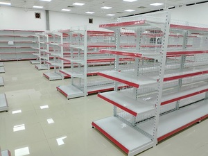 Étagère gondole légère à 5 niveaux avec capot d'extrémité Vietnam One Tech Gondola 5 niveaux Présentoir à étagères perforées - Product Image 4