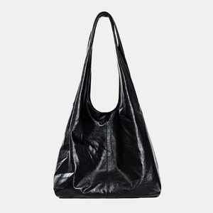 Soft <b>Large</b> Capacity Black Leather Tote <b>Bag</b> Minimalist Oversized Hobo Underarm Shoulder <b>Bag</b> Niche Casual Women Daily <b>Work</b> Handbag - Product Image 6