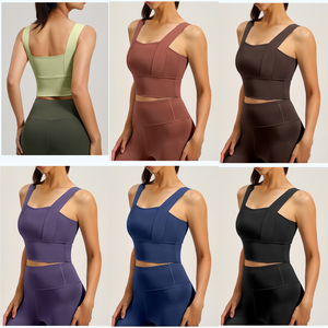 Soutien-gorge de yoga réversible respirant et absorbant les chocs haute résistance, style débardeur, pour femmes, idéal pour le sport et le fitness transfrontalier - Product Image 3