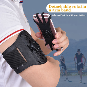 Nuovo Design alla <span class=keywords><strong>Moda</strong></span>, Bracciale Sportivo Universale in Silicone, Supporto per Telefono Staccabile con Rotazione a 360 Gradi, Antiurto e Impermeabile, Logo Personalizzabile - Product Image 6