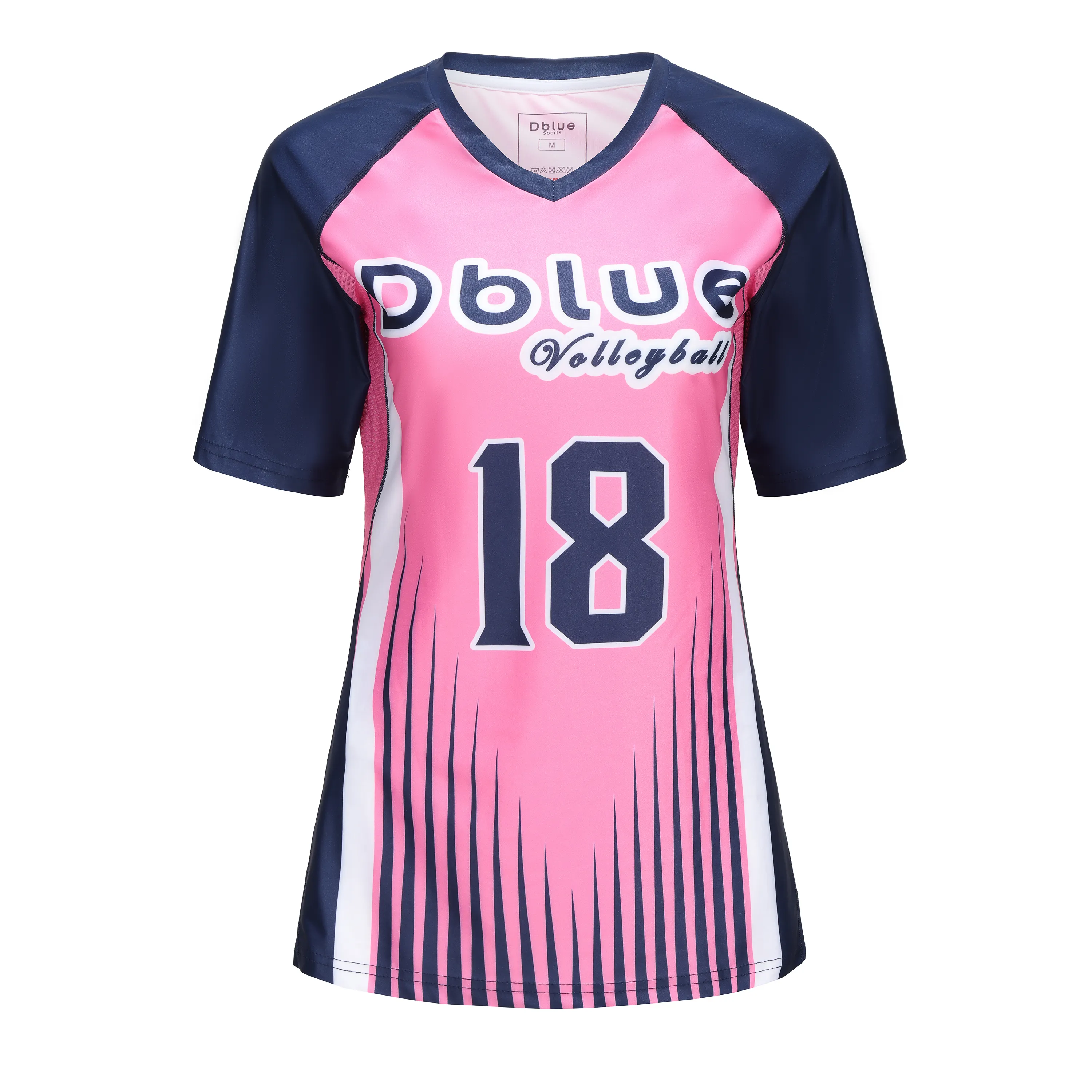 Professionele Korte Mouw Sublimatie Volleybal Jersey Custom Logo Ademend Volleybal Shirt Voor Vrouwen