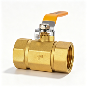 1 pièce Vanne à boisseau sphérique en acier inoxydable à passage plein, filetage femelle NPT BSP, pour l'eau et le gaz, avec poignée à levier, durable, pour usage professionnel - Product Image 1