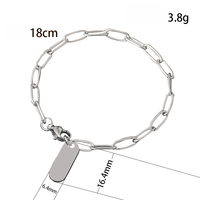 Bracelet chaîne trombone tendance en acier inoxydable plaqué or Ywyougang, personnalisable, pour hommes et femmes, bijoux d'anniversaire