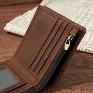 Wholesale Leather Credit Card Holder Crazy Horse Leather <b>Wallet</b> <b>RFID</b> Blocking <b>Wallet</b> for Men - Product Image 5