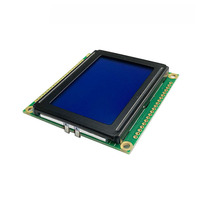 Layar Biru STN 2 Inci 54X50mm Berkualitas Tinggi Modul LCD 5V Kelas Industri Dot Matrix COB 12864D