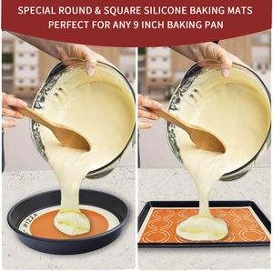 100% tapis <span class=keywords><strong>de</strong></span> cuisson en silicone résistant à la chaleur antiadhésif Silicone <span class=keywords><strong>Macaron</strong></span> bâton <span class=keywords><strong>feuille</strong></span> haute température Vesmac Gorilla Grip Logo - Product Image 3