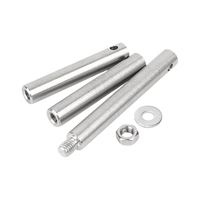 304 201 Stainless Steel Threaded Round Standoff Rods Conveyor Guardrail Support Connecting Pins for C-Rails