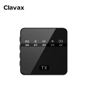 Clavax CLLM-SX860 Wireless Lavalier Lapel Microphone Bluetooth Noise-Cancelling Portable Recording Mic For Live Broadcast Vlog