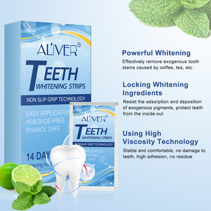 ALIVER Tiras Blanqueadoras de Dientes al por Mayor, 14 Sobres, Fórmula PAP, Tiras Blanqueadoras Dentales Antideslizantes para Uso Doméstico, 14 Piezas - Product Image 5