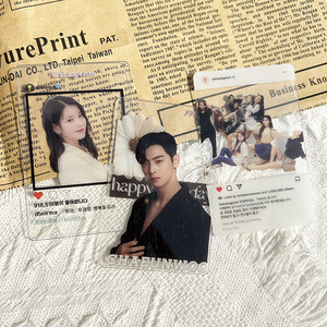 Carte transparente de haute qualité personnalisée pour les fans, photocard rétro en plastique pour idole Kpop, carte de concert, cadeau - Product Image 5