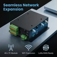 Gateway Edge AIoT Industri TM-CP2B-P Sumber Terbuka Ubuntu 24.04 OS LTS WiFi 4G-LTE LoRa WAN SSD Paduan Aluminium Pemasangan DIN-Rail