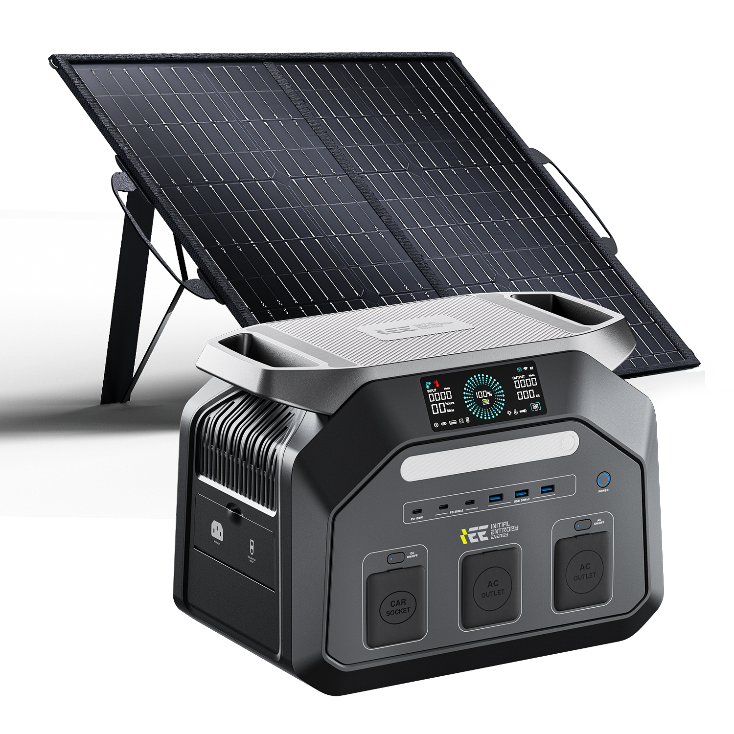 Noir + panneaux solaires 100w