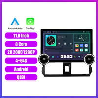 Radio para Auto de 11.8 Pulgadas para Toyota Yaris Vios 2013-2016, Pantalla DIAMOND 2K QLED, Estéreo para Auto Android 2Din, Reproductor de DVD para Auto, Carplay, DSP