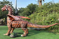 Décoration de parc à thème Animatronic Dragon Model Réaliste Dragon Statue Fournisseur