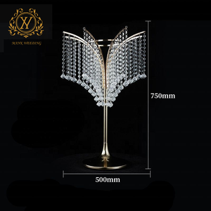 Centro de Mesa con Soporte de Flores de Cristal y Marco de Hierro Estilo Europeo, Decoración para Mesa Principal de Bodas, Fiestas y Eventos - Product Image 4