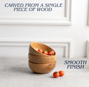 ชามไม้ใส่สลัดอะคาเซียแบบตรงสำหรับตกแต่งถ้วยเปล่าถ้วยใส่เทียนถั่วเหลือง - Product Image 5