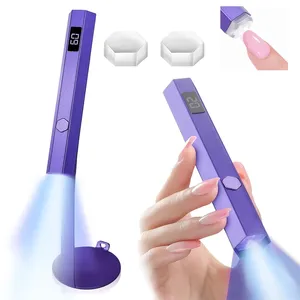 Lampe UV LED miniature DianaBeauty pour ongles, portable et rechargeable, pour le séchage du vernis gel avec écran. - Product Image 1