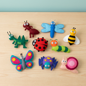 Ensemble de jouets en feutre Asterisk, 9 pièces, petits jouets en feutre en forme d'insectes, kit d'apprentissage précoce pour les tout-petits, décoration murale de Noël, cadeau - Product Image 3