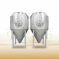 Cuve de Fermentation Hermann 200L pour Bière Artisanale, Récipient Sous Pression, Équipement de Brassage, Garantie 5 Ans, 220-415V 2.2kW, Facile à Utiliser