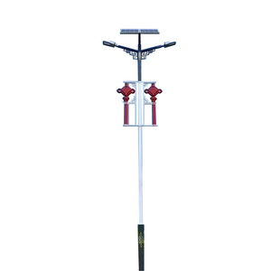Solar Street <b>Lights</b> Square <b>Pole</b> Mono Si 3.2v Pure White <b>Light</b> 5-Year Warranty Ethnic Patterned <b>Poles</b> Advertising Signs - Product Image 3