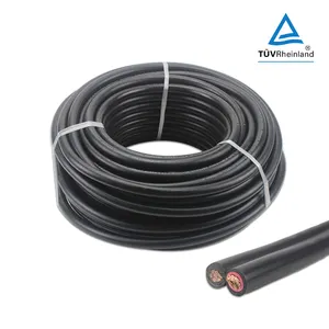 tuv pv1f 2x16mm2 2pfg 1169 xlpe ribbon solar power panel battery Photovoltaic Dc Wire pv System cable supplier manufacturer