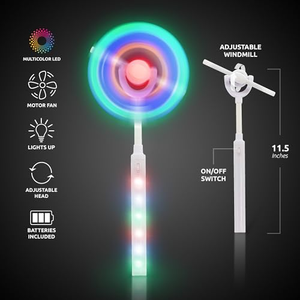 Varita Mágica LED, Molino de Viento, Arcoíris, Juguete Giratorio con Luces Intermitentes para Niños - Product Image 4