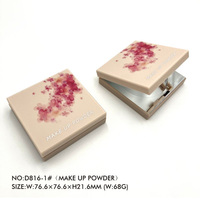 Boîte à poudre compacte vide en gros, logo personnalisable, boîte à poudre compacte pour blush