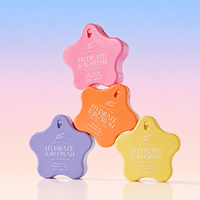Flacon vaporisateur de parfum en plastique PP de 50 ml, forme étoile de mer, personnalisable avec logo, avec trou de suspension pour brume corporelle et parfum