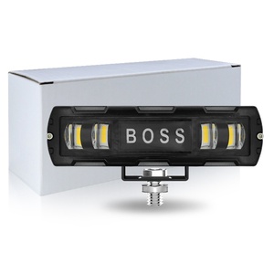 Barre lumineuse LED bicolore mini à une rangée BOSS RGB, feux de brouillard modifiés, feux de travail auxiliaires LED tout-terrain - Product Image 1