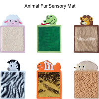 6 tapis sensoriels à texture animale, coussinets d'apprentissage tactiles multi-textures, jouets sensoriels apaisants pour la thérapie de l'autisme et le jeu sensoriel