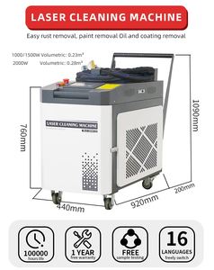 Tiên Tiến Pulze 300 W Xách Tay 500W 1000W 3000W Sơn Tước 300 Watt Giá Laser Máy Làm Sạch Gỉ Loại Bỏ - Product Image 2