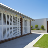 Lames verticales en aluminium pour murs extérieurs, motorisées, certifiées ISO9001, garantie 5 ans, isolation thermique, pare-soleil