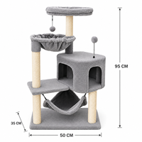 OEM Arbre à chat moderne en peluche avec hamac et condo