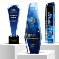 Trophée en cristal iceberg créatif avec logo sablé, coffret cadeau, vente en gros usine, prix de réunion annuelle